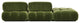 Marcel 109.5" Post-Modern Modular Chaise Sofa, Olive Green Performance Velvet