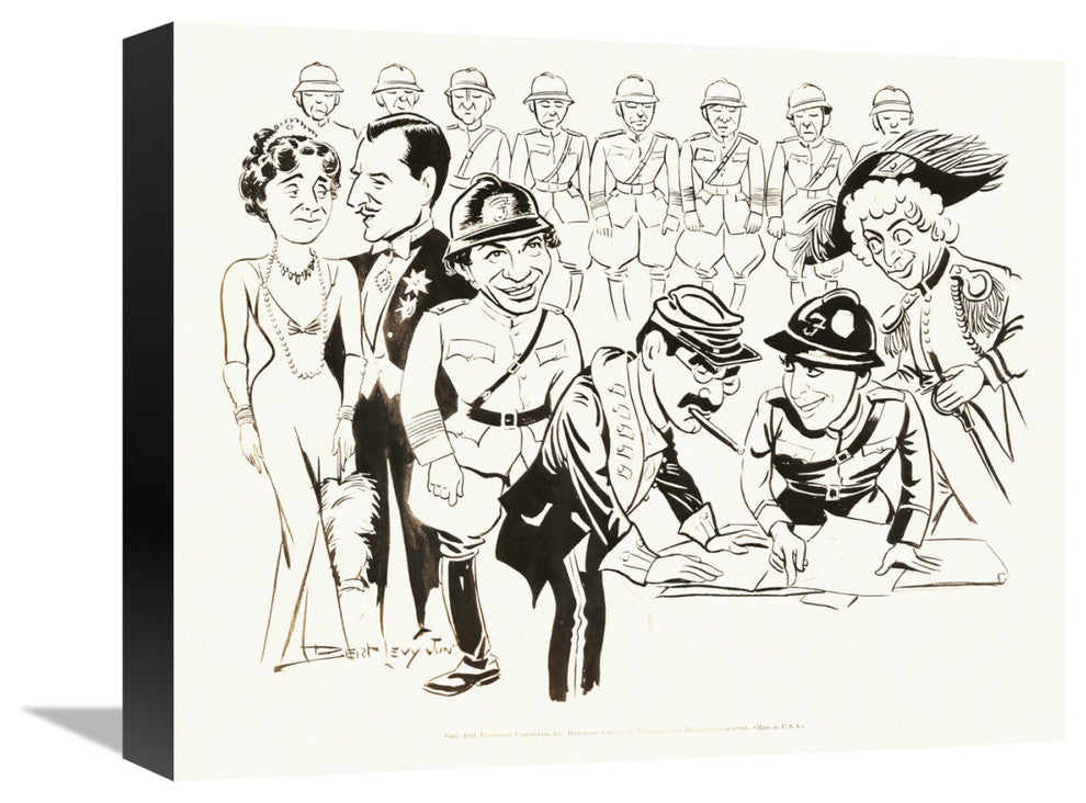 "Marx Brothers - Duck Soup - Drawings 02" Canvas Giclee, 16"x13"