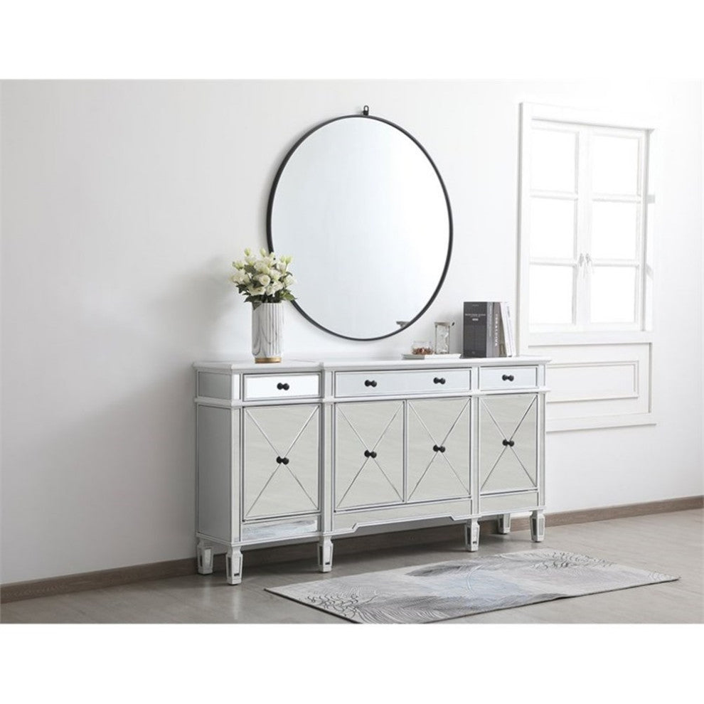 Elegant Decor Contempo Sideboard / Credenza Antique White