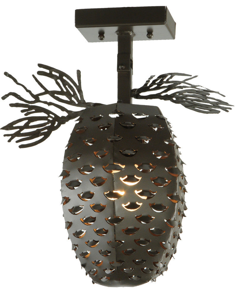 13W Stoneycreek Pinecone Semi-Flushmount