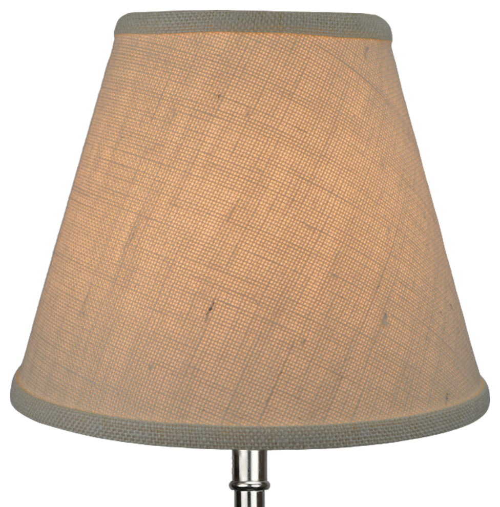 Fenchel Shades 6"x11"x9" Brass Spider Attachment Empire Lamp Shade, Burlap Off W
