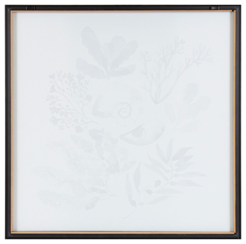 Blake Indigo Shells Framed Printed Acrylic by Sara Berrenson, Gray 24x24