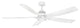 Hinkley Bodin 64" Led Smart Fan, Matte White
