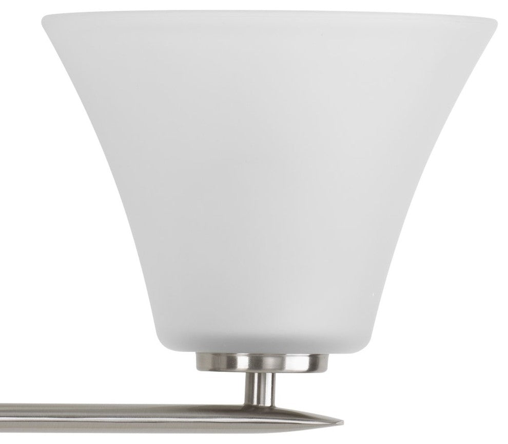 Bravo Collection 4-Light Chandelier, Brushed Nickel