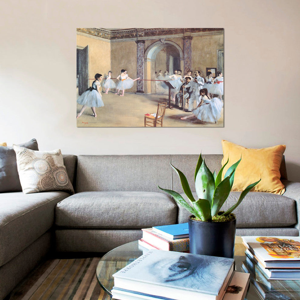 "The Dance Foyer At The Opera" by Edgar Degas, Canvas Print, 18"x12"