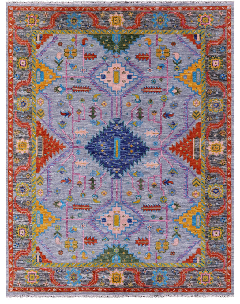 9' 1" X 11' 10" Kazak Hand Knotted Wool Rug - Q15838