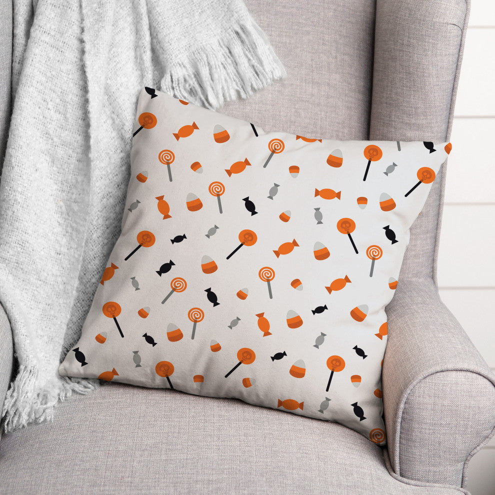 Halloween Candy 18x18 Throw Pillow
