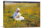 "A Young Girl Picking Flowers" Artwork, 22" x 16"