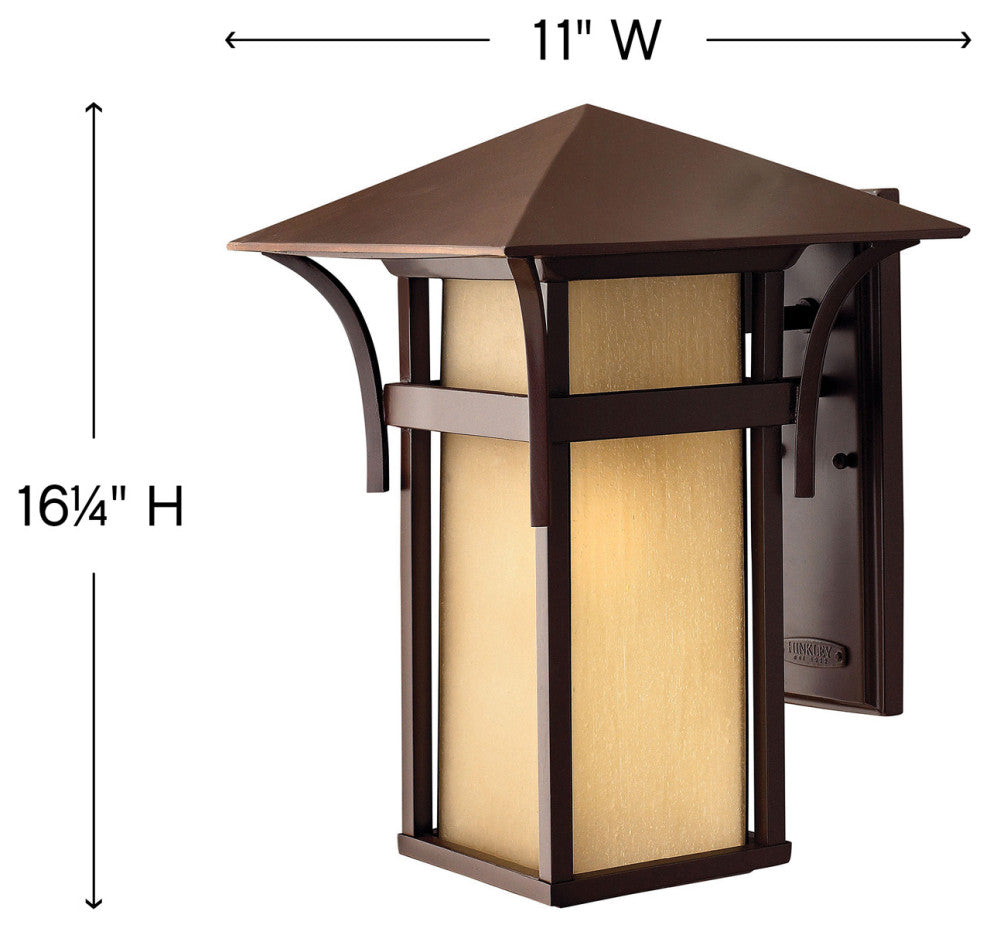 Hinkley Harbor Medium Outdoor Wall Mount Lantern, Anchor Bronze