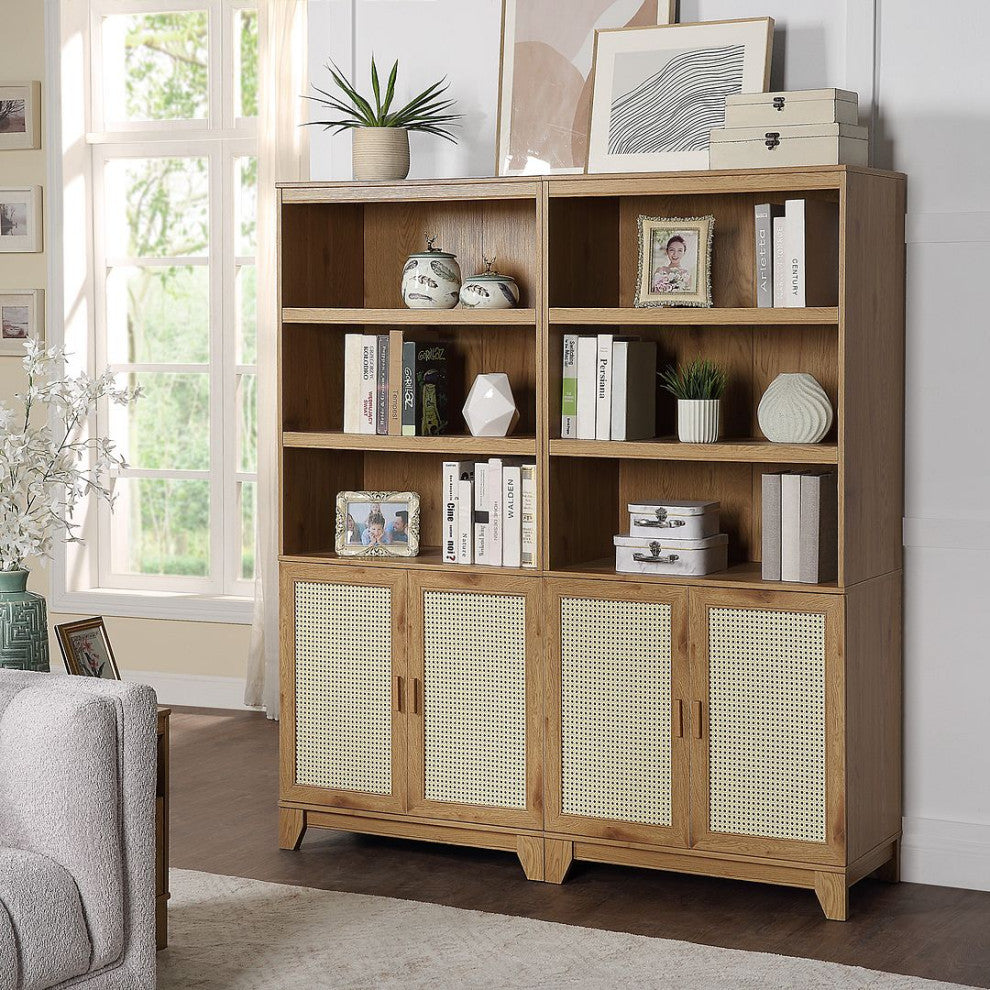 Manhattan Comfort Sheridan Bookcase Cabinet, Set of 2