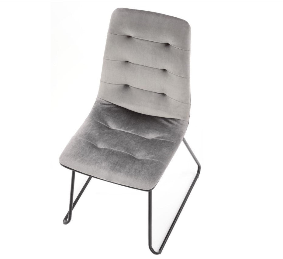 CHARA Dining Set, Grey/White/Grey