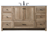 Home Living 60" SIngle Bathroom Vanity, Natural Oak