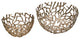 Contemporary Nest Bowls Silver Set of 2 - Silver