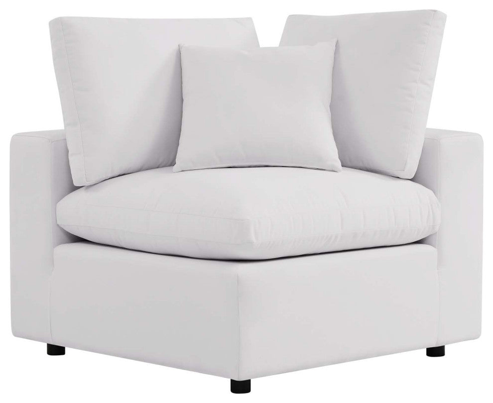 Commix 4-Piece Outdoor Patio Sectional Sofa White