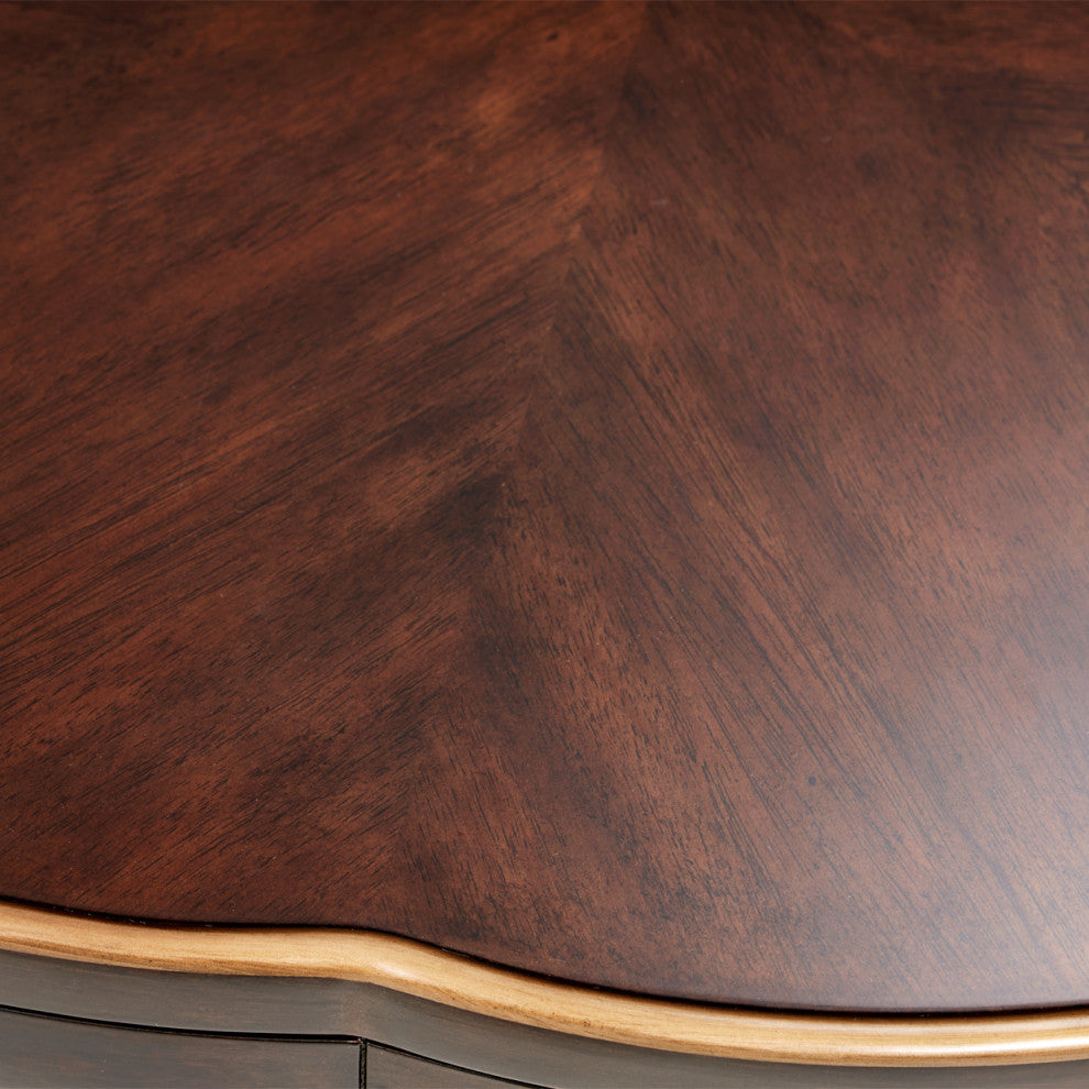 Camellia Field End Table, Warm Pecan