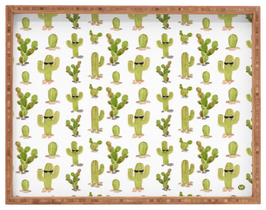 Wonder Forest Cool Cacti Rectangular Tray, 18"x14"
