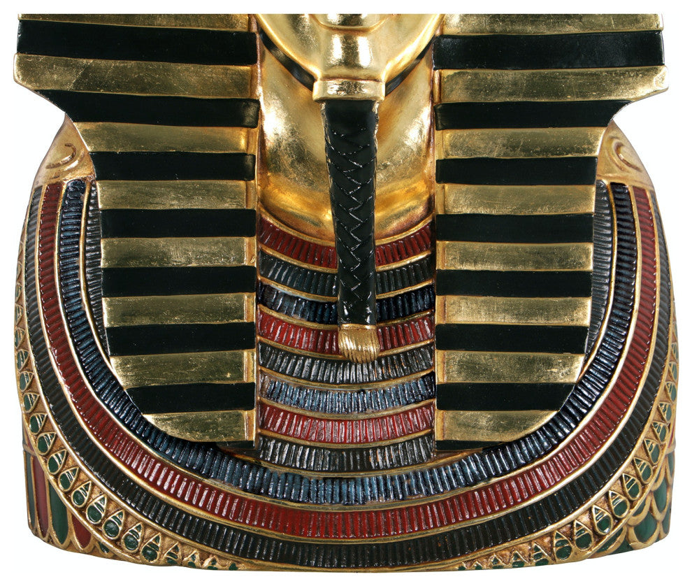 Golden Shroud of Tutankhamen Egyptian Bust Statue