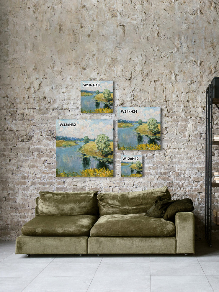"River Runs Through" Painting Print on Wrapped Canvas, 32x32