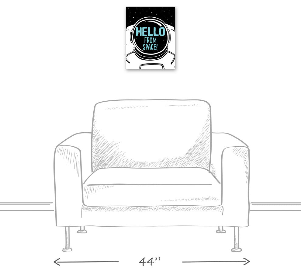 Hello From Space 11x14 Canvas Wall Art