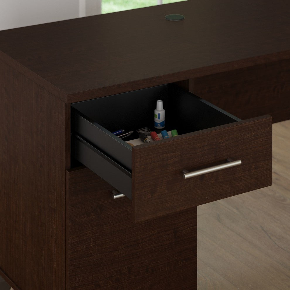 Bush Furniture Somerset 72" Office Desk With Drawers, Mocha Cherry
