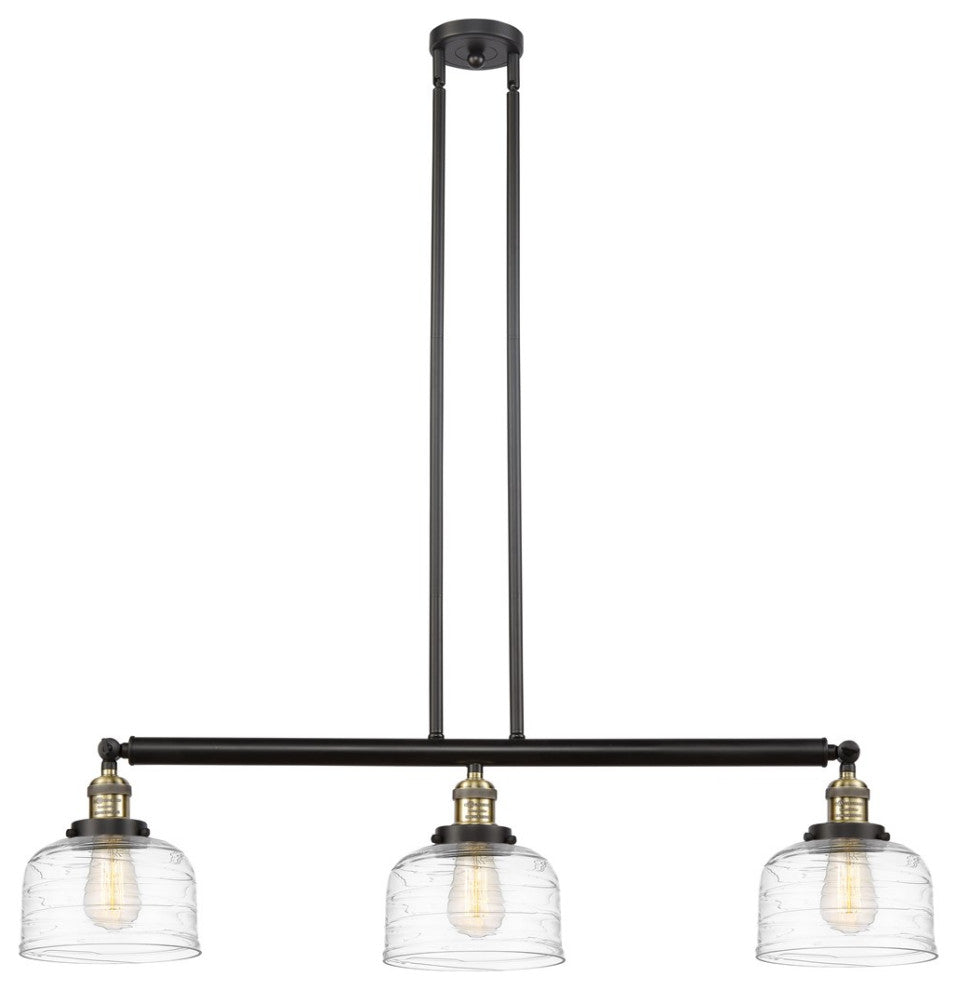 Innovations Bell LED Large Island Light 213-BAB-G713-LED, Black Antique Brass
