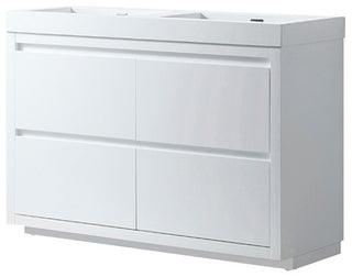 Vanity Art Double-Sink Bathroom Vanity With Resin Top, 48"