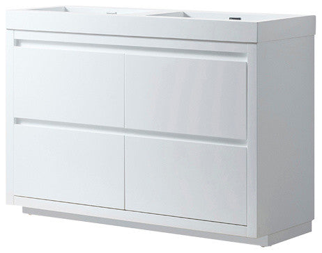 Vanity Art Double-Sink Bathroom Vanity With Resin Top, 48"