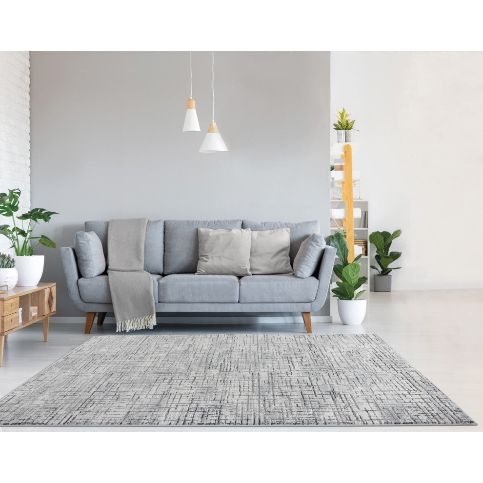 United Weavers Austin Eli Grey Runner Rug 2'7" x 7'4