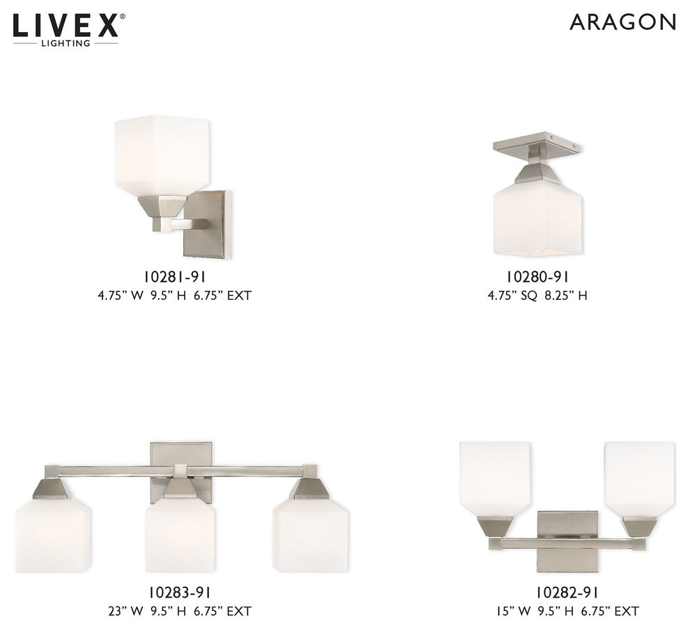 Livex Lighting Brushed Nickel 2-Light Bath Vanity