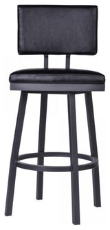 Balboa 26" Counter Barstool, Black Powder Coated Finish