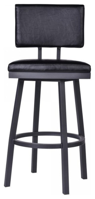 Balboa 26" Counter Barstool, Black Powder Coated Finish
