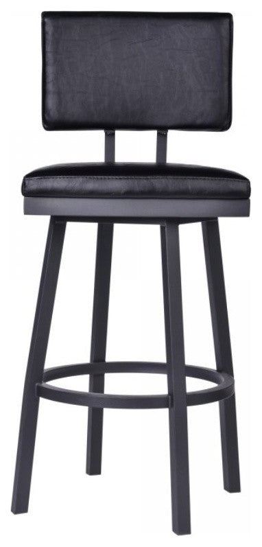 Balboa 26" Counter Barstool, Black Powder Coated Finish