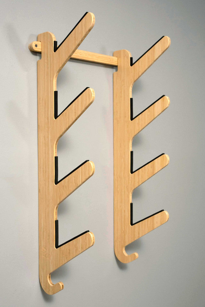 Bamboo Skateboard Rack & Snowboard Rack - The Moloka'i Series, Bamboo, Quad