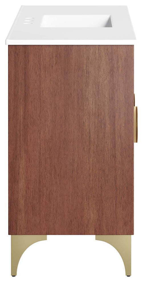 Daylight 48" Bathroom Vanity, White Walnut