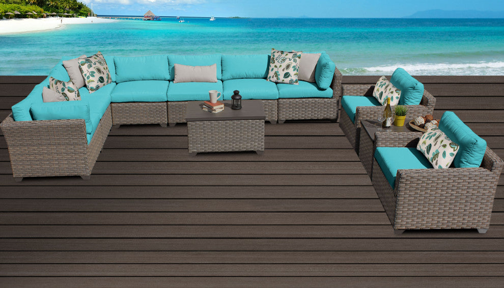 Monterey 11 Piece Outdoor Wicker Patio Furniture Set 11a