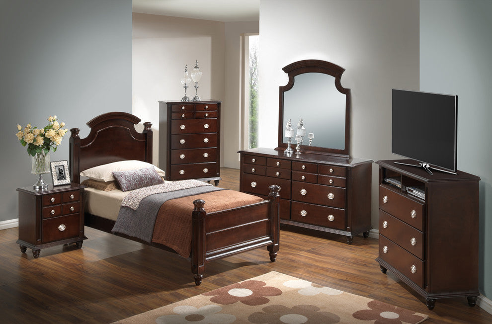 Irvine Bed, Cappuccino, Twin