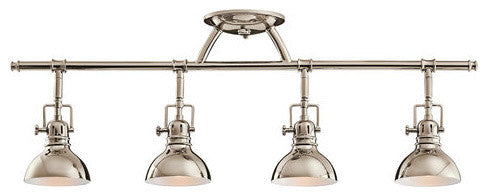 Rail Light 4-Light Halogen, Polished Nickel
