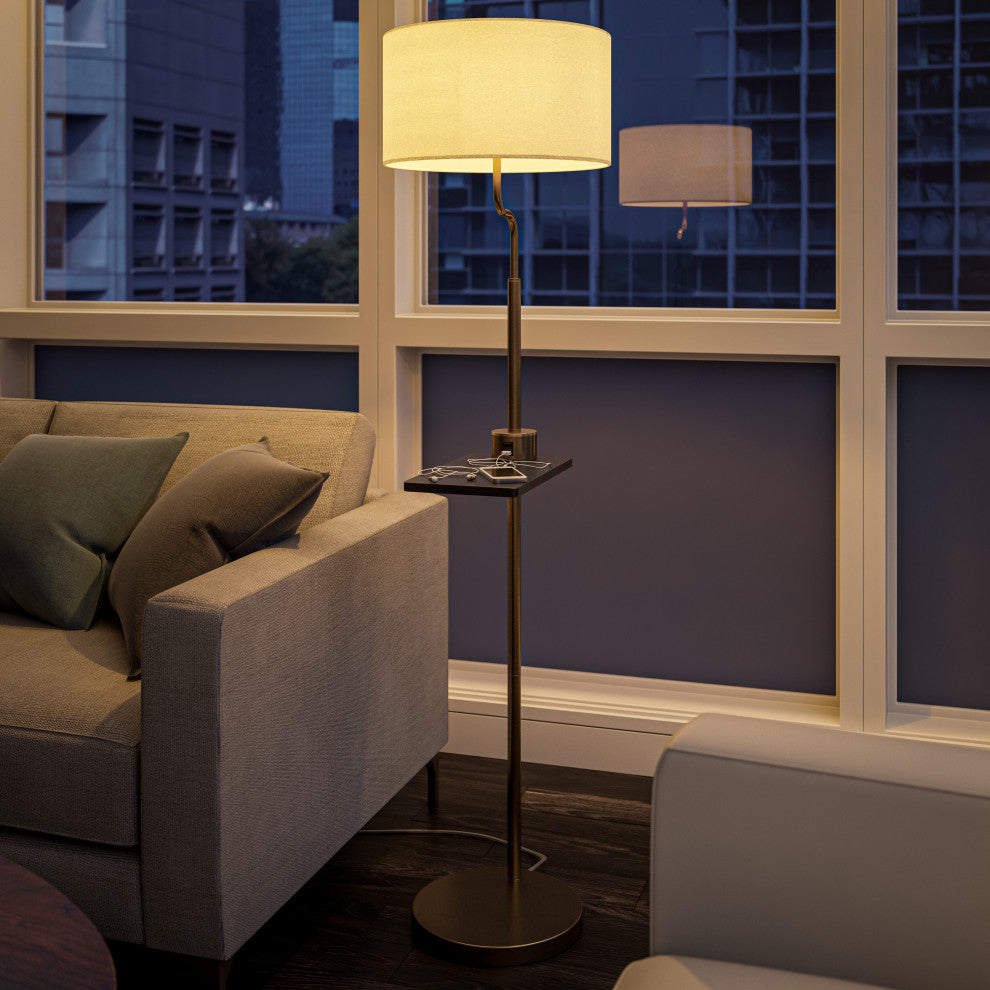 Kenroy 34308AB 1-Light Floor Lamp, Milo