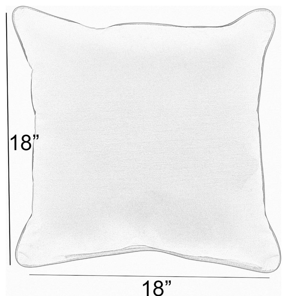 Sorra Home Preview Lagoon Corded Pillow, Set of 2, 18"x18"x6"