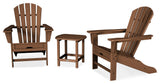 Polywood Palm Coast Ultimate Adirondack 3-Piece Set, Teak