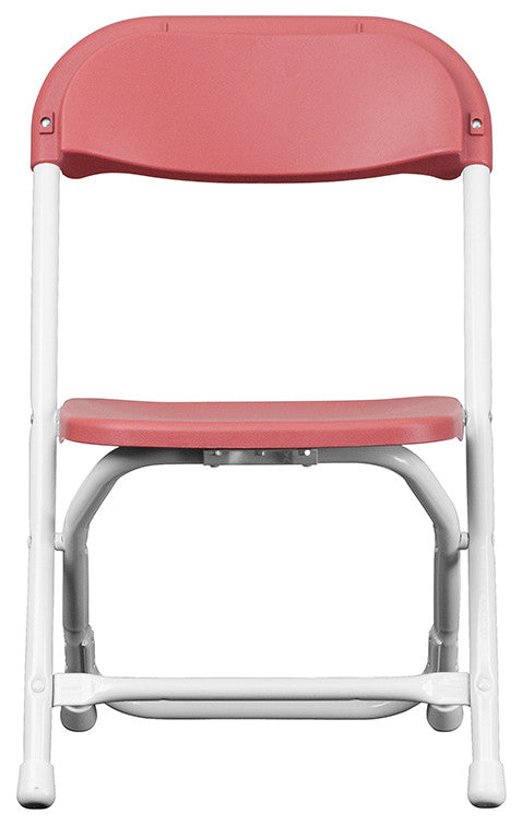 Burgundy, White Folding Chair Y-KID-BY-GG