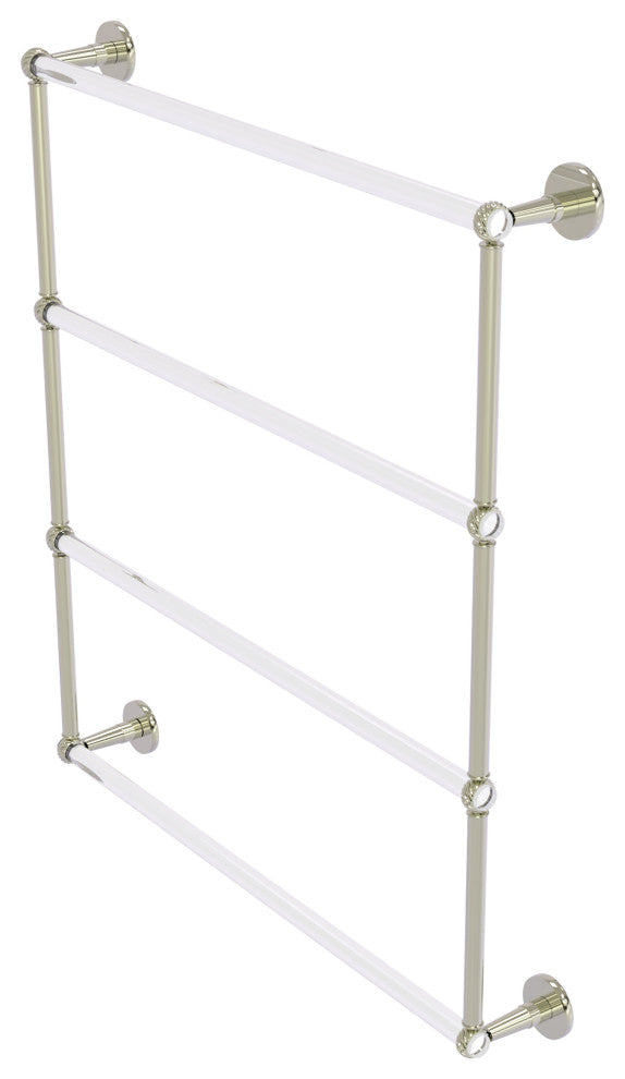 Clearview 4 Tier 30" Ladder Towel Bar with Twisted Accents, Polished Nickel
