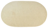 Polished Marble Table Place Mat Khuzda, Oval Shaped With Desert Sand Finish