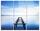 "Jetty Remains in Blue Lake" Photo Metal Wall Art, 3 Panels, 36"x28"
