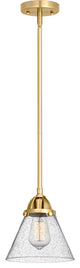 Innovations 288-1S-SG-G44 Large Cone 1 Light 7.75" Mini Pendant, Satin Gold