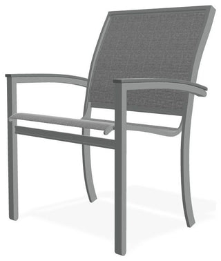 Bazza Sling Stackable Outdoor Dining Chair, Titanium/Graphite