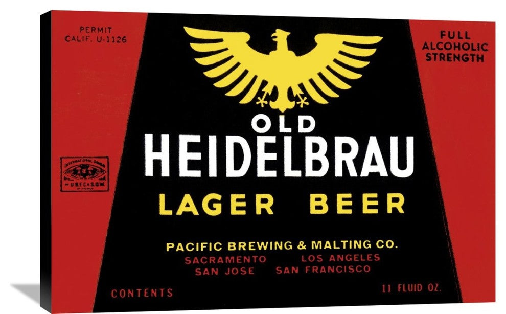 Old Heidelbrau Lager Beer, 36"X24"