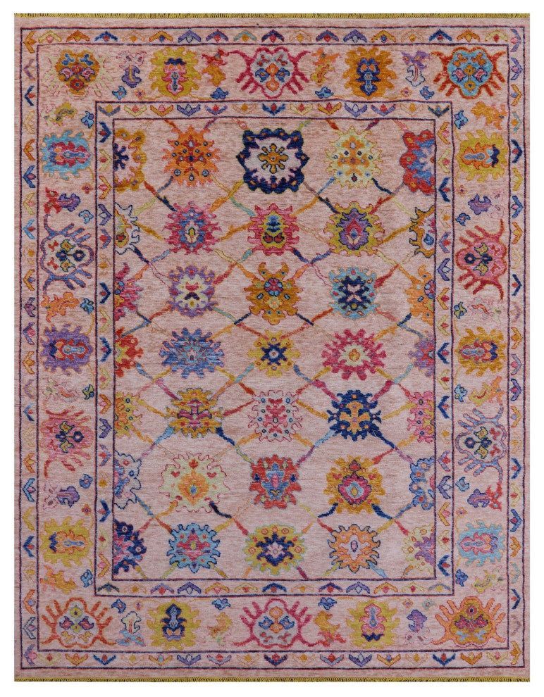 Hand Knotted Turkish Oushak Wool Rug 8' 11" X 11' 5" - Q14824