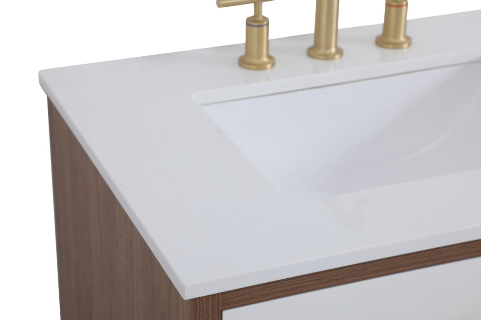 Home Living White 30" Bathroom Vanity
