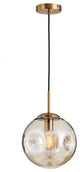 Loft Champagne/Grey Glass Ball LED Pendant Lamp For Restaurant, Lobby, Champagne
